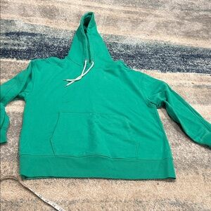 Everlane Vibrant Green Organic Cotton Hoodie oversized